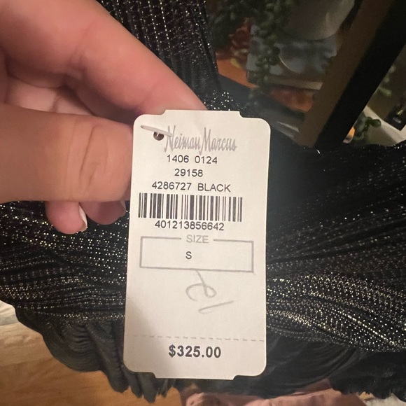 NWT Sabina Musayev Morgana Dress Black Silver Size Small - Picture 9 of 9